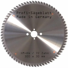 Hm Kreis-Säge-Blatt 300 X 30 MM Z=72 Pour Haffner-Ulmia-Metabo-Elu Tisch-Säge