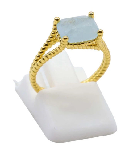 Bague argent 925 aigue marine - 925,