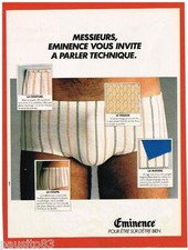 PUBLICITE ADVERTISING 095  1980  EMINENCE  slip sous vetements