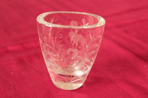 Verre taillé gravé art - verre,