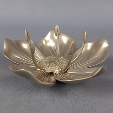 Cendrier Fleur Composable Métal Argenté 5 Pétales Design Vintage Années '60
