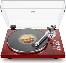 Platine vinyle tourne-disque USB Bluetooth haut-parleur intégré rétro compact