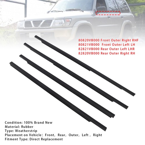 4pcs door window weatherstrip - window,