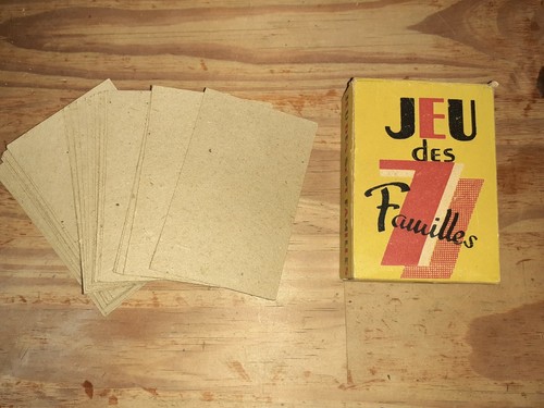 Ancien jeu cartes 7 - jeu, de