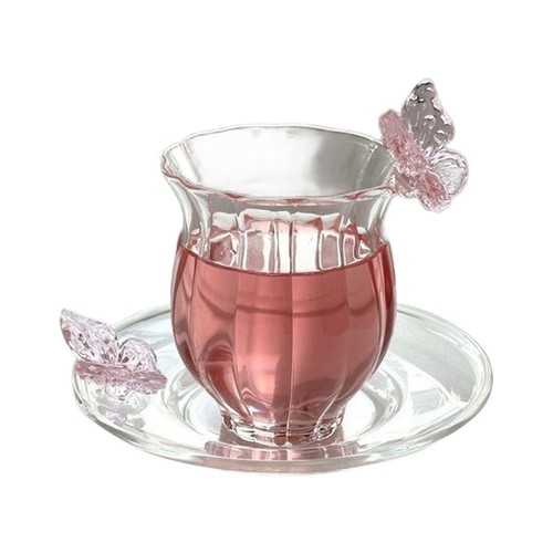 Tasse transparente côtelée