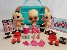 LOL Surprise Doll and Accessory Lot Case As If Baby Drag Racer Outfits Blonde