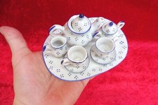 Beau, Ancien Service De Thé Miniature, Vaisselle Pour Poupées