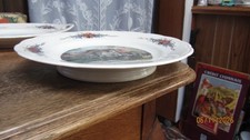 rare assiette a gateaux sur pied,obernai sarreguemines,henri loux tres bon état