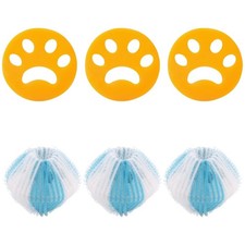 6 Pcs Attrape Poils pour Machine à Laver Boules de Lavage Réutilisables pour ...