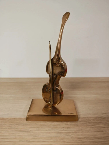 Statue violon bronze - en,