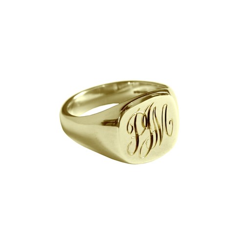 9ct solide jaune coussin - or,