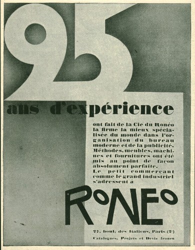 Publicité ancienne ronéo - publicité,
