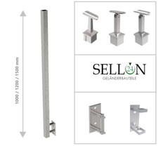 Poteau Wandmontage 40x40 Balustrade Balcon Rampe D'Escalier Carré Inox V2A