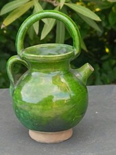  Cruche  Gargoulette Terre Cuite Vernissée XIXème  Poterie  France Provençale