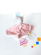 Doudou Plat Rond Chat Gris