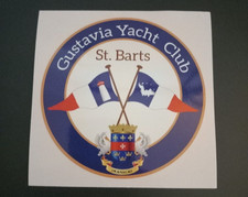 AUTOCOLLANT WATERPROOF DU GUSTAVIA YACHT CLUB St BARTS