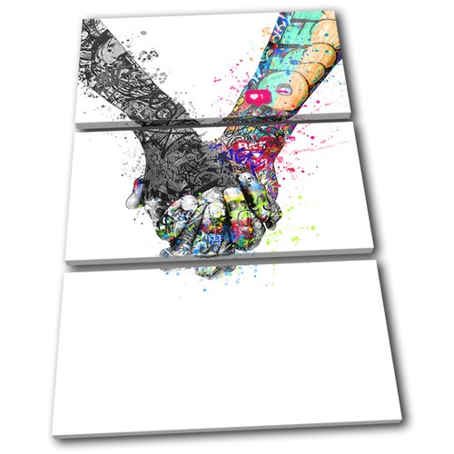 Graffiti holding hands street - holding,
