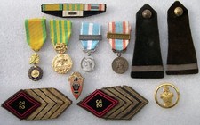 ENSEMBLE ANCIEN COMBATTANT du GENIE GUERRES INDOCHINE & ALGERIE  medailles 