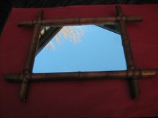 Glace en merisier simulant du bambou vers 1900