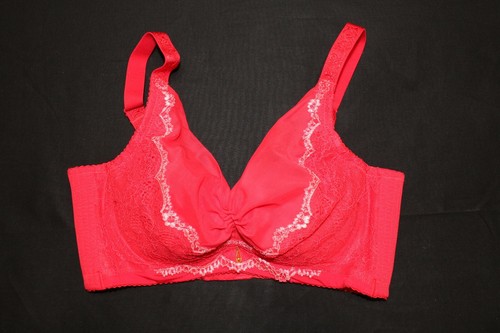 Red lace underwire push bra - red,