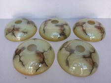 5 X Age Abat-Jour Rond Verre Lampe de Plafond Art Déco 50er Ans De