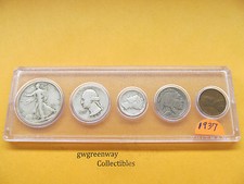 1937 Argent Naissance Année Kit 5 Pièces (Autres Ans Aussi)