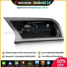 64GB DAB+Android 14 Autoradio GPS WiFi CarPlay DSP BT Canbus pour Audi A4/S4/RS4
