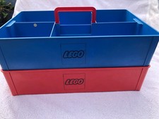 LEGO BOITES DE RANGEMENT VINTAGE , boîte rouge avec fêlure