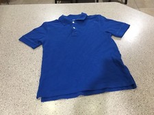 Izod Polo Short Sleeve Solid Blue  100% Cotton Shirt Men’s Medium Regular (8)