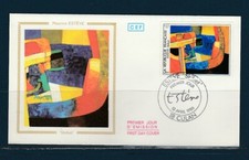 enveloppe 1er jour  tableau  Maurice Estève  18 Culan  1986