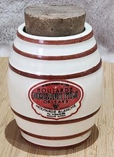 Ancien Joli pot  moutarde DESSAUX FILS ORLEANS signé DIGOIN SARGUEMINES Vintage 