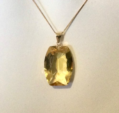 Pendentif citrine bélière - pendentif, en