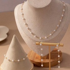 Ensemble bijoux mode pour occasions élégantes comprend collier bracelet boucle