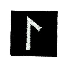 Patch ecusson brode thermocollant viking odin sorcellerie rune alphabet lake