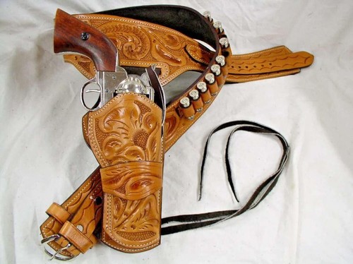 Western gun holster belt - western,