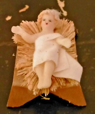 Ancien Santon DEVINEAU  "JESUS EN CIRE SUR SON LIT" - Taille 5,5 - 8 cm