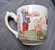 ancien tasse faïence non signé décor scène chinoise Lunéville ? service café thé