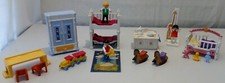 LOT PLAYMOBIL CHAMBRE A COUCHER ENFANTS- LITS- ARMOIRE- BUREAU- JOUET- TAPIS