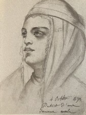 Beau Dessin Portrait 1892