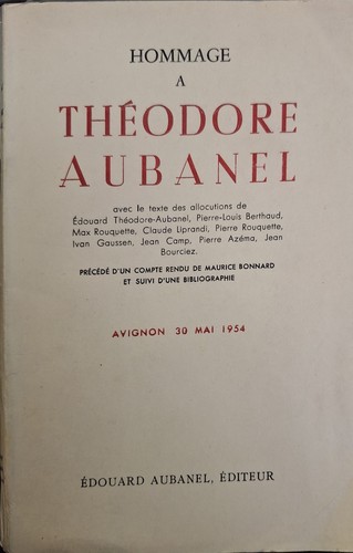 Hommage theodore aubanel - a,