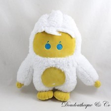Peluche yéti blanc moutarde
