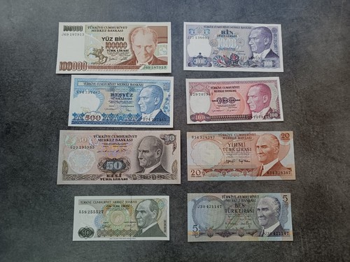 Turquie lot 8 billets - lot,