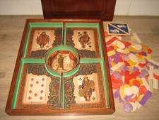 Ancien Jeu coffret Nain jaune de Luxe WATILLIAUX  jetons en Os Complet