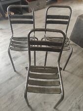 Lot de 3 chaises Tolix sablées