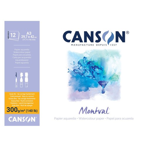 Bloc aquarelle a3 grain - bloc,