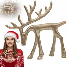 Décoration de Noël cerf figurines renne de Noël statue renne noble figurine d...