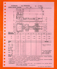 MERCEDES TRUCKS / CAMION PORTEUR TRACTEUR  LP 1926 / FICHE de 1972