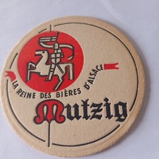 Ancien sous Bock bière Brie MUTZIG recto verso différent
