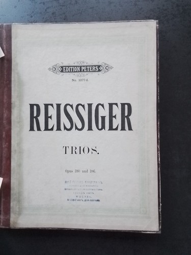 Partition reissiger trios - reissiger,