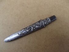 ancien bel étui porte crayon en argent massif à décor floral art nouveau gui